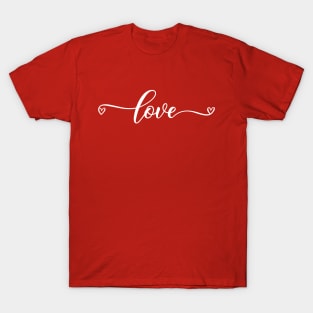 Handwritten Logo Text Love T-Shirt